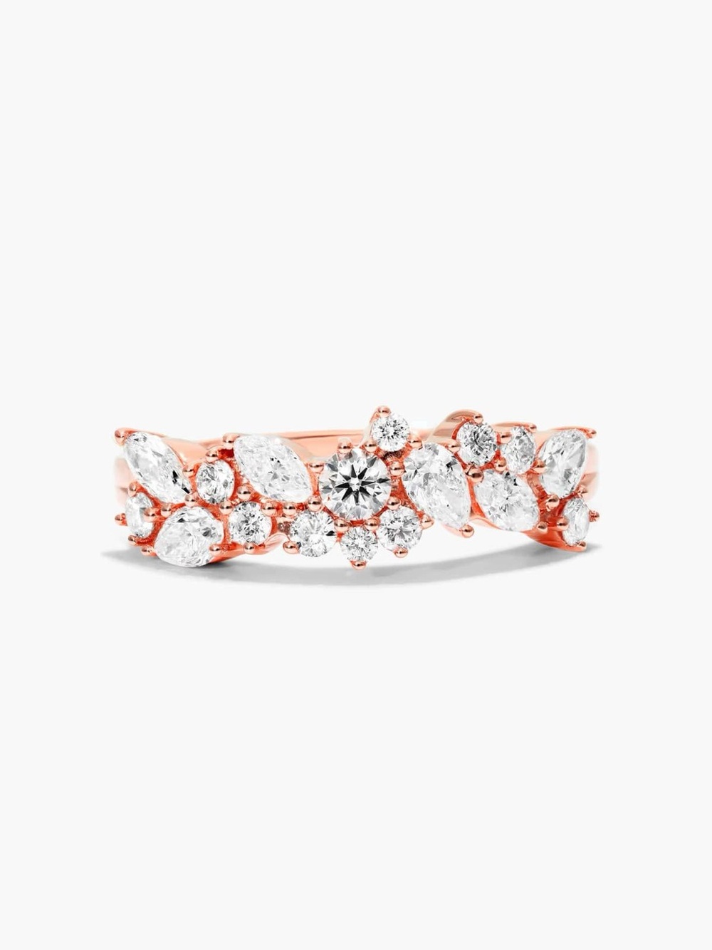 Whimsical Scatter Diamond Ring In 14K Rose Gold By James Allen